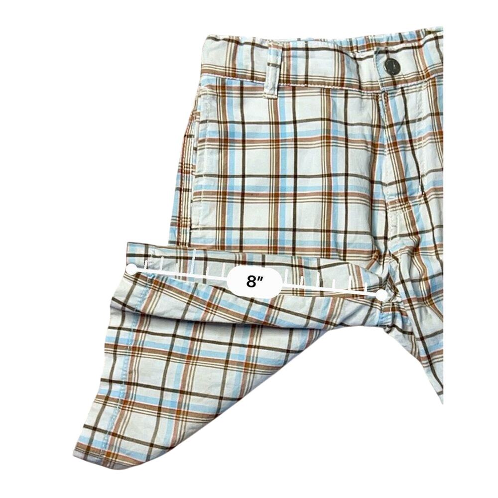 Nautica White Plaid Adjustable Waist Bermuda Shorts sz XL(7X) - Picture 9 of 10
